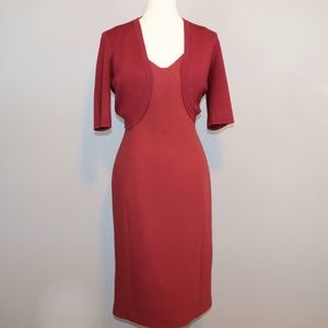 Wool Dress & Matching Cropped Cardigan Bolero SET